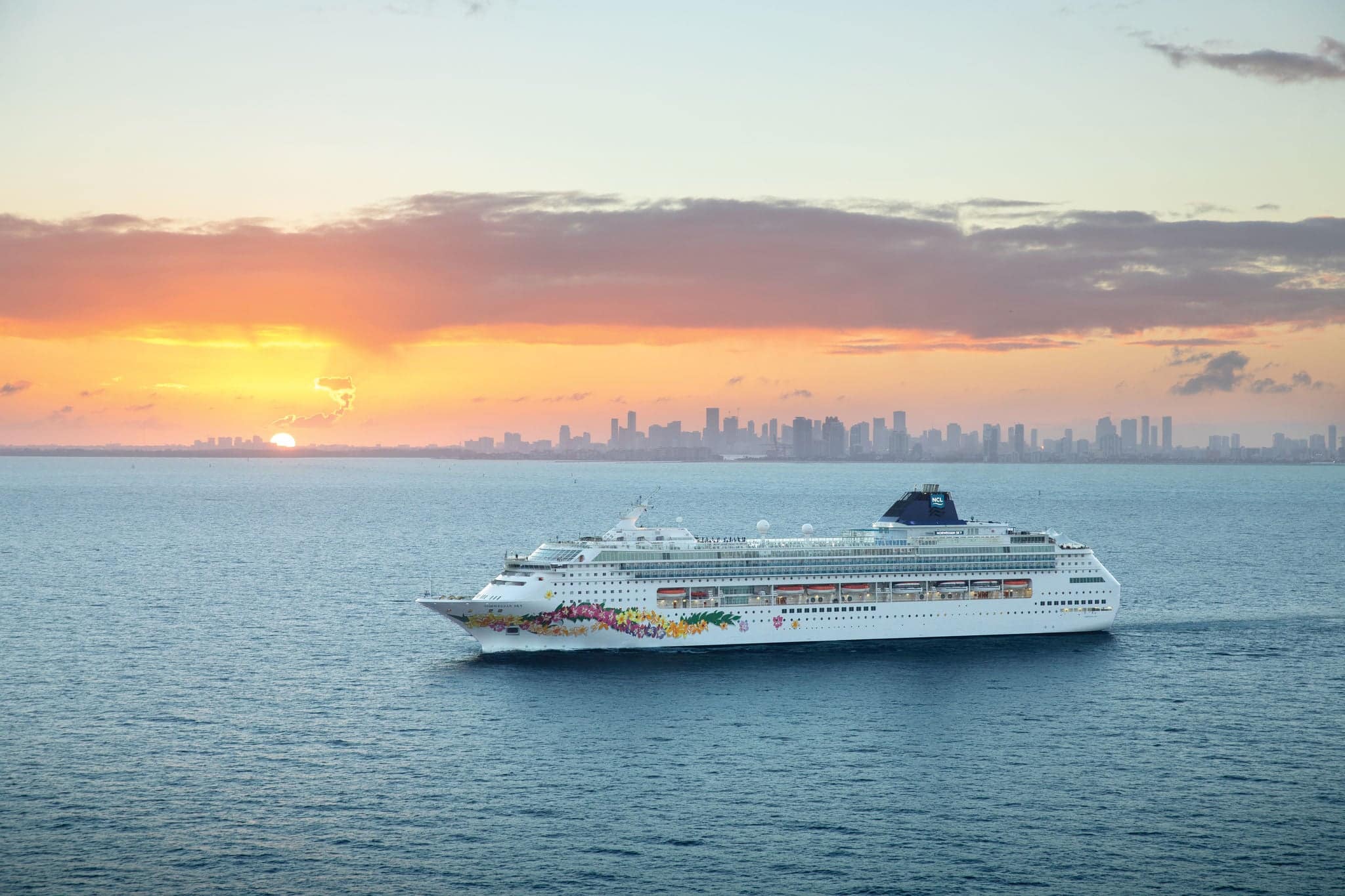 NCL Florida Sky Aerial Sunset Miami