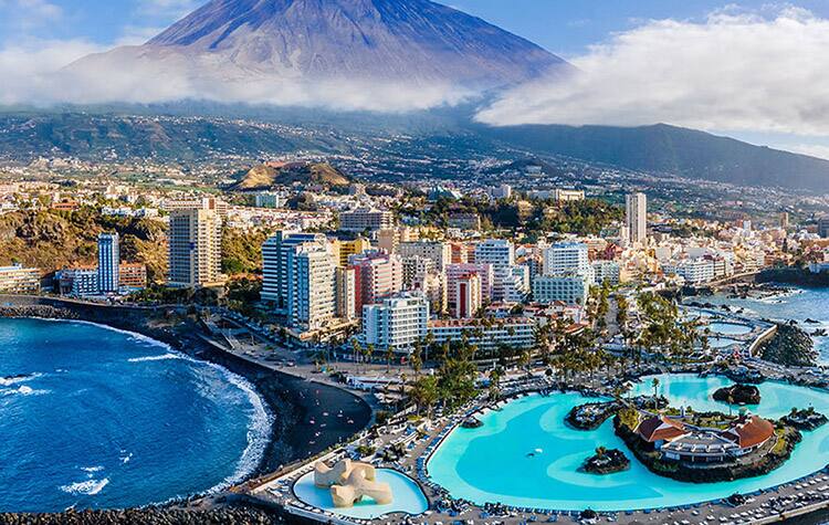 Aerial look of Spain from Santa Cruz de Tenerife