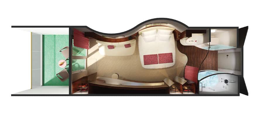 Club Balcony Suite floor plan