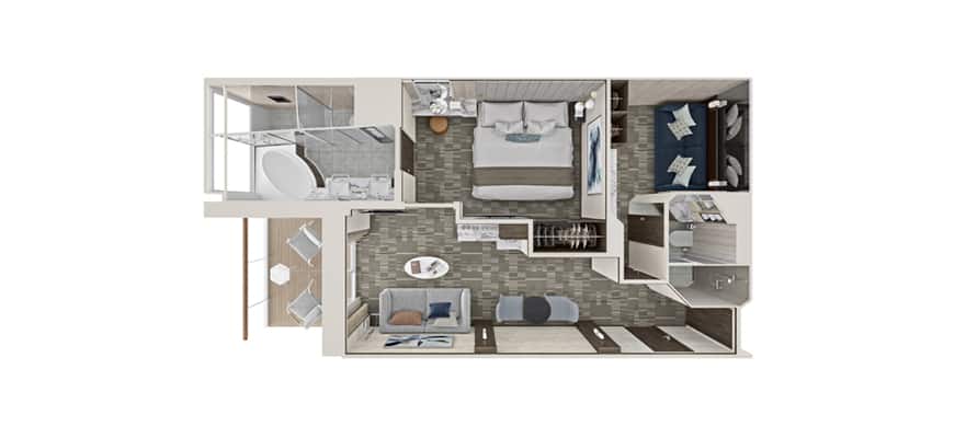 The Haven 2-Bedroom Family Villa with Balcony floor plan