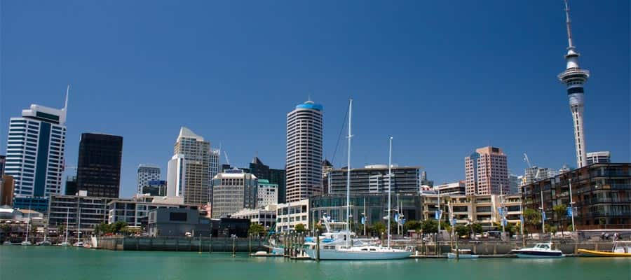 City waterfront on Auckland Cruises