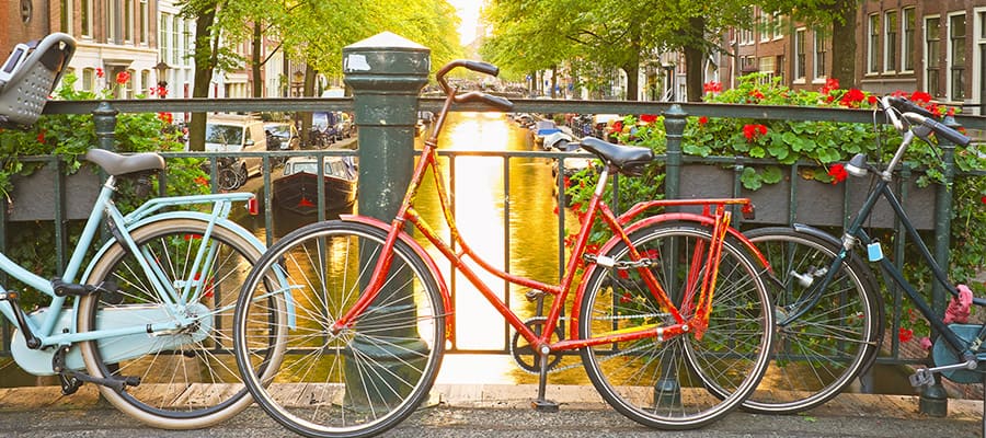 Bike through Amsterdam on your Europe cruise