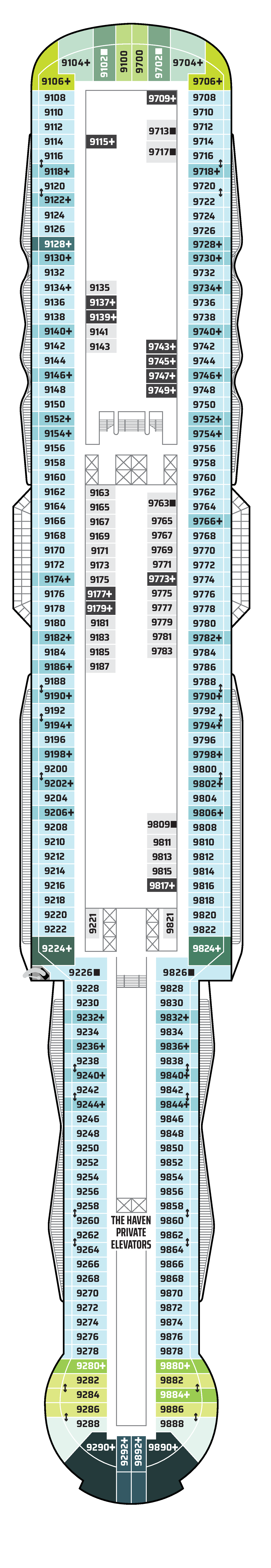 Deck 9 Deck Plan