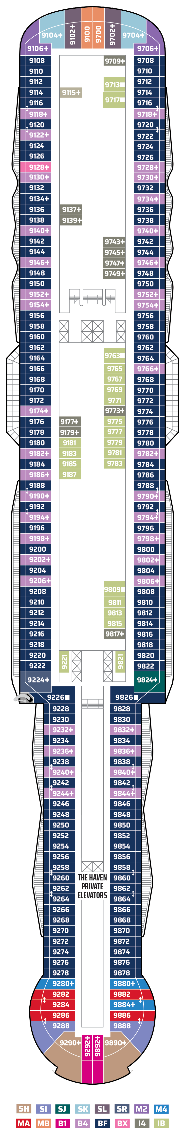 Deck 9 Deck Plan