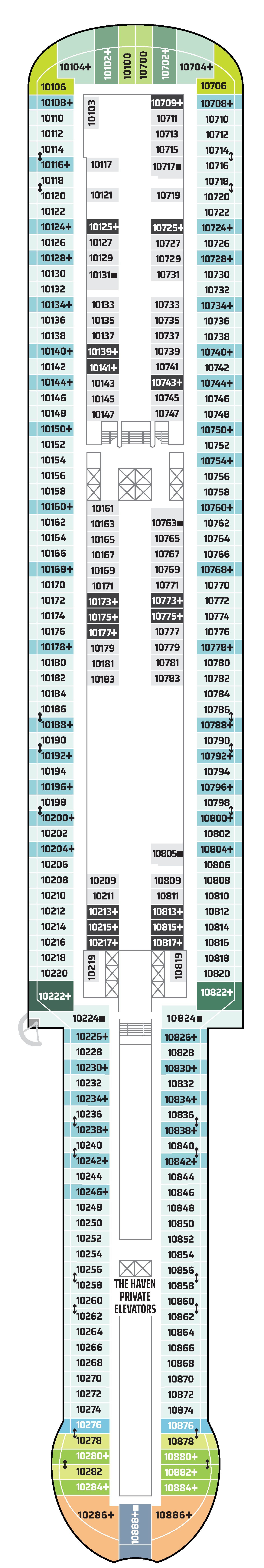 Deck 10 Deck Plan