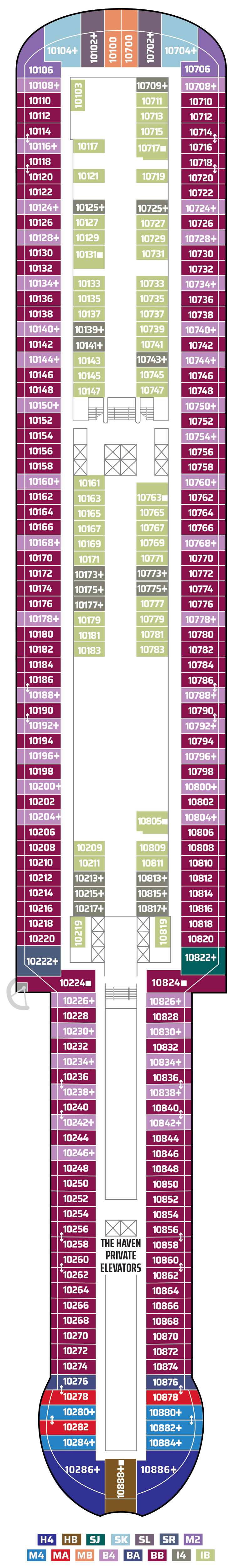 Deck 10 Deck Plan