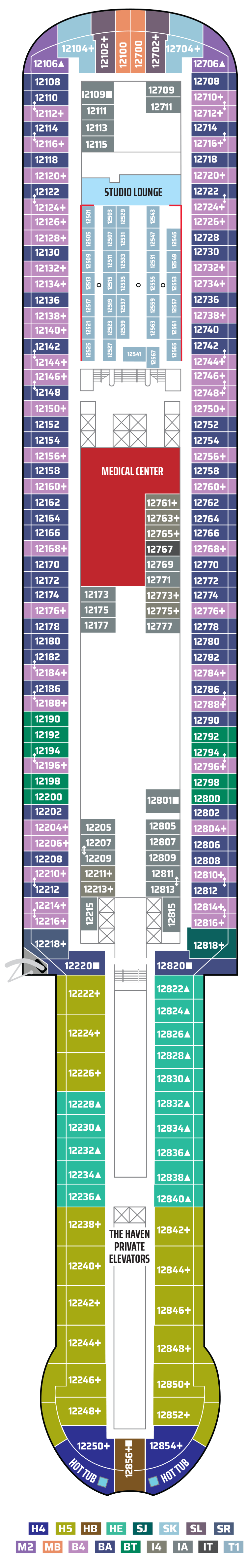 Deck 12 Deck Plan