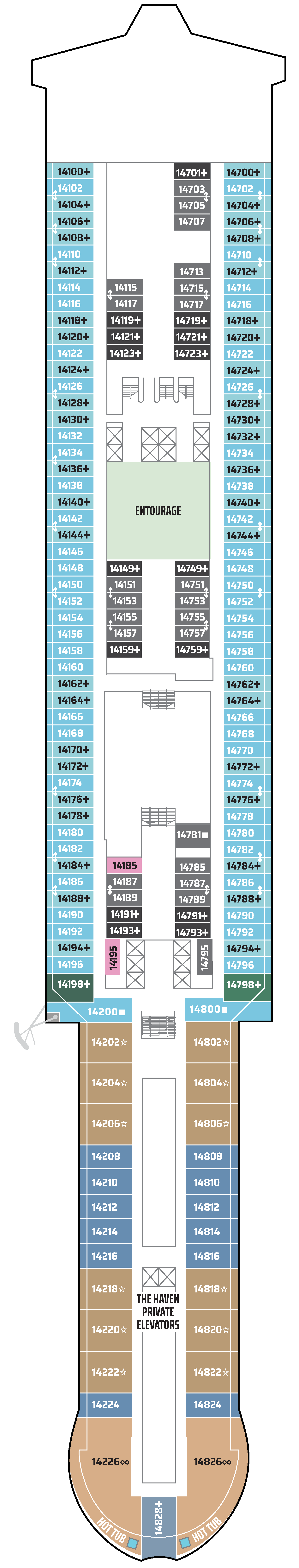 Deck 14 Deck Plan