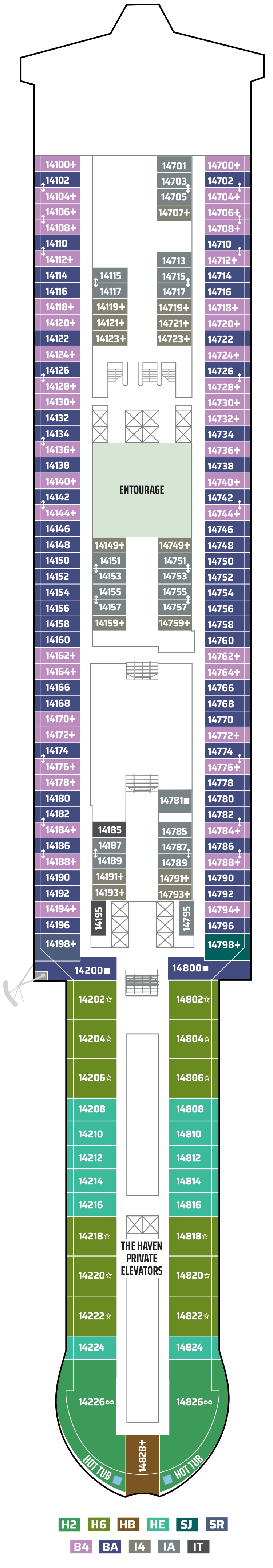 Deck 14 Deck Plan