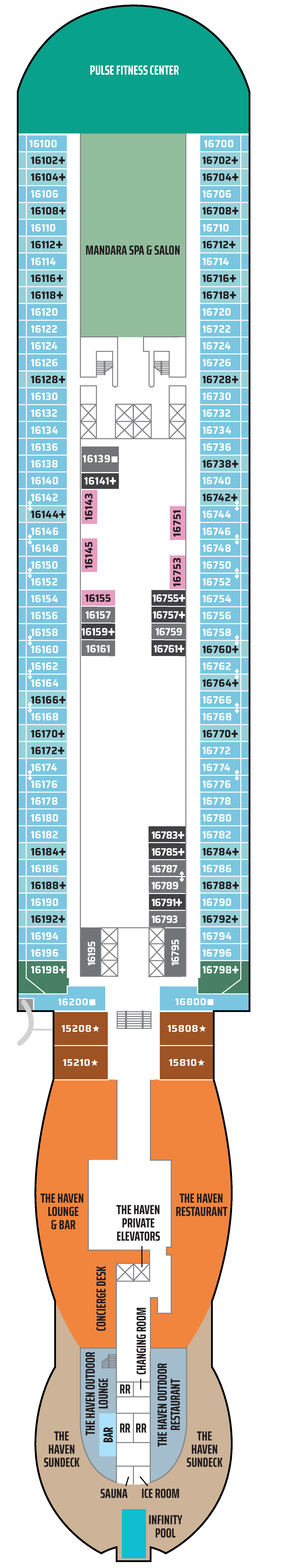 Deck 16 Deck Plan