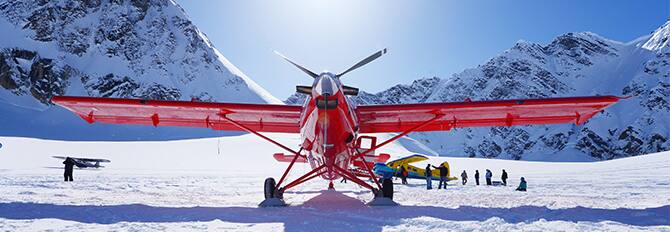 Seaplane getting ready for Alaska Flightseeing tour Seaplane getting ready for Alaska Flightseeing tour