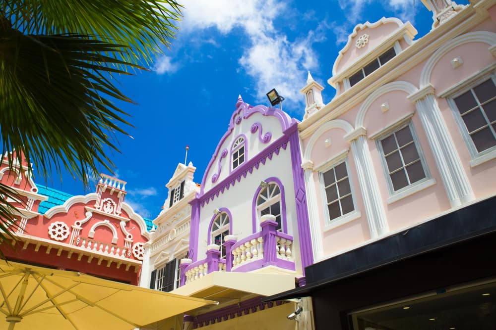 Colorful Dutch Architecture in Oranjestad, Aruba