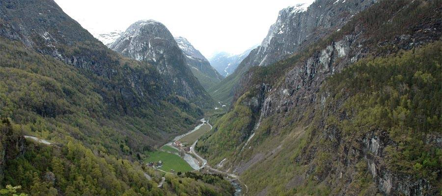 Norwegian valley when you cruise to Bergen