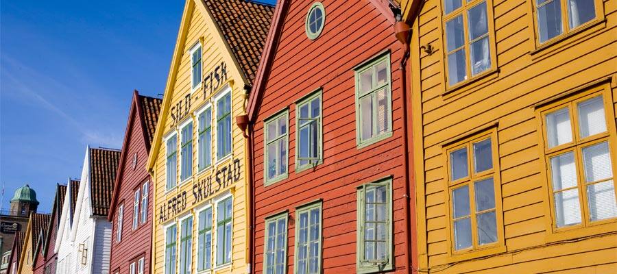 Cruise to the colorful buildings of Bergen