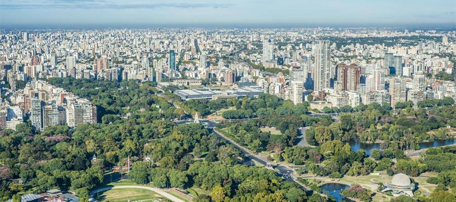 Palermo gardens on a Buenos Aires cruise