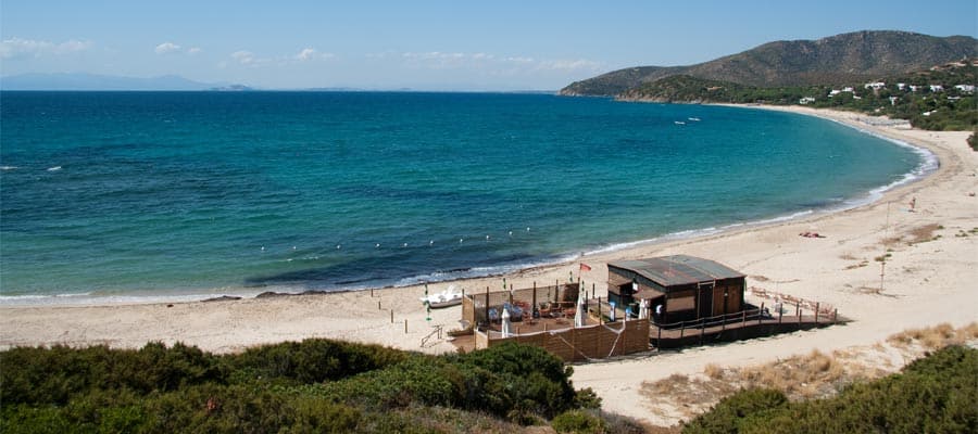 Cala Serena beach on your Calgliari cruise