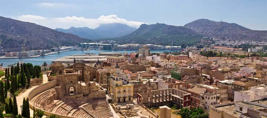 Cartagena looking over the Roman Amphitheater