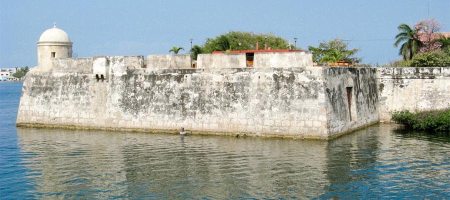 Wall of Cartagena de Indias on a South America cruise