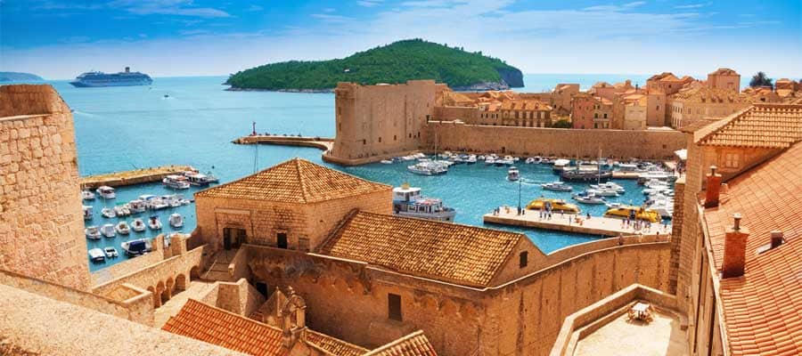 Port of Dubrovnik in Croatia