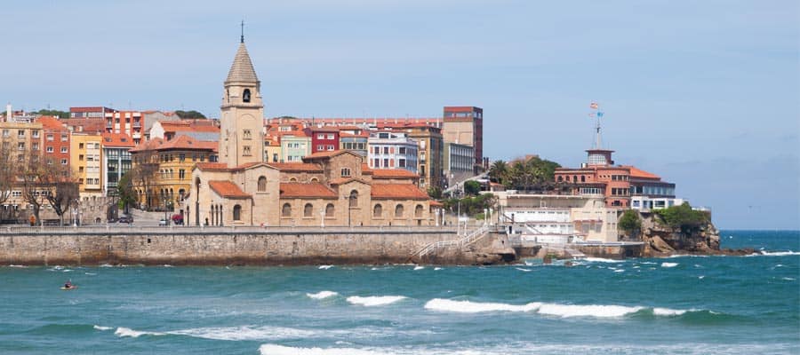 San Pedro church on a Gijon Cruise