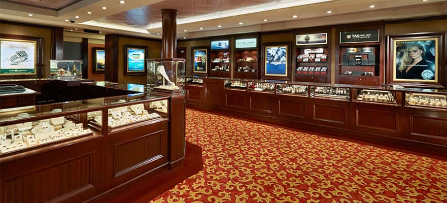 Norwegian Gem cruise ship Trade Routes Boutiques department store.
