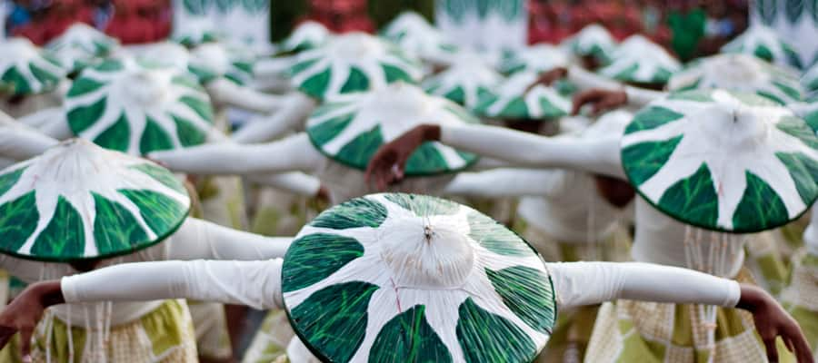 Traditional hats and clothing come out during the Pamulinawen Festival in Laoag.