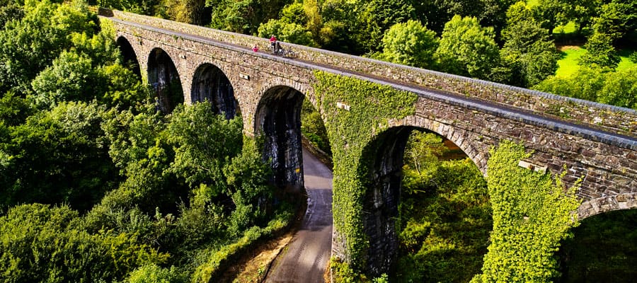 The Waterford Greenway, formerly a railroad track, is now a prime spot for hikin