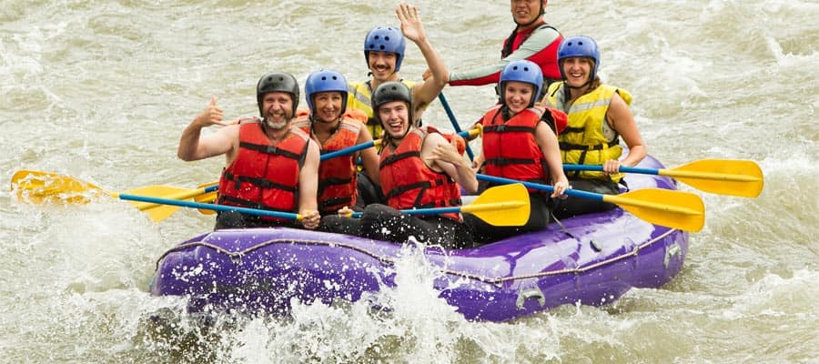 Whitewater rafting on your South America cruise