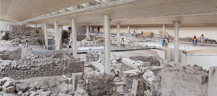 Akrotiri, excavation site of a Minoan Bronze Age settlement