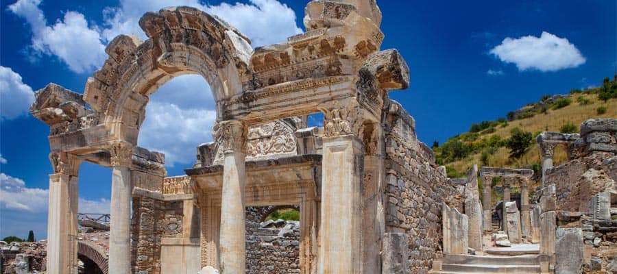 Temple ruins in Ephesus on your Turkey vacation