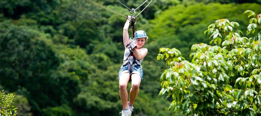 Zip line through the rainforest on your Panama Canal cruise