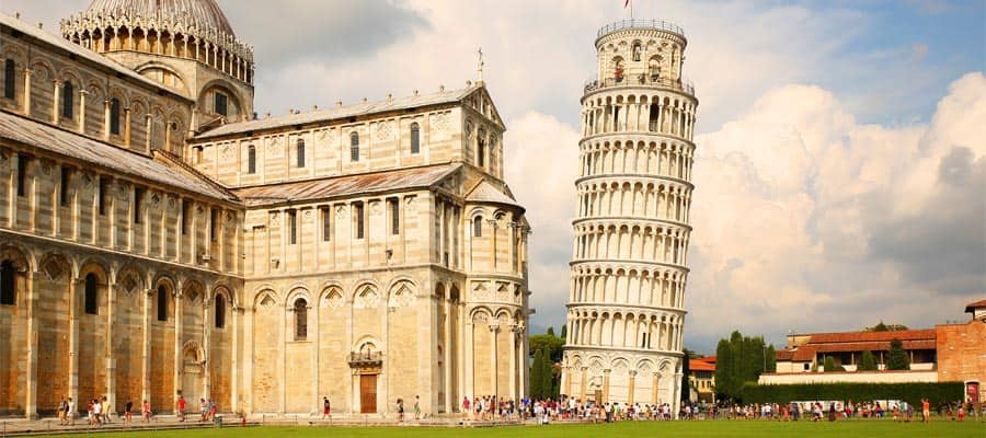 Leaning tower of Pisa on your Italy cruise