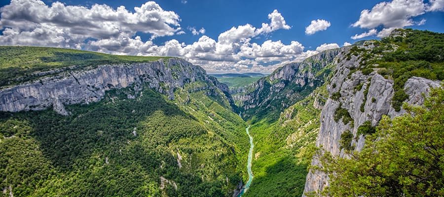 Canyon of Verdon River when you cruise to Le Verdon