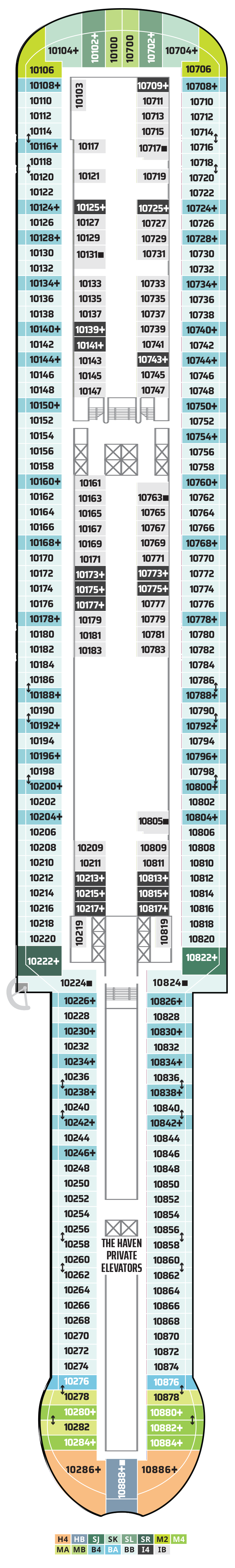 Deck 10 Deck Plan