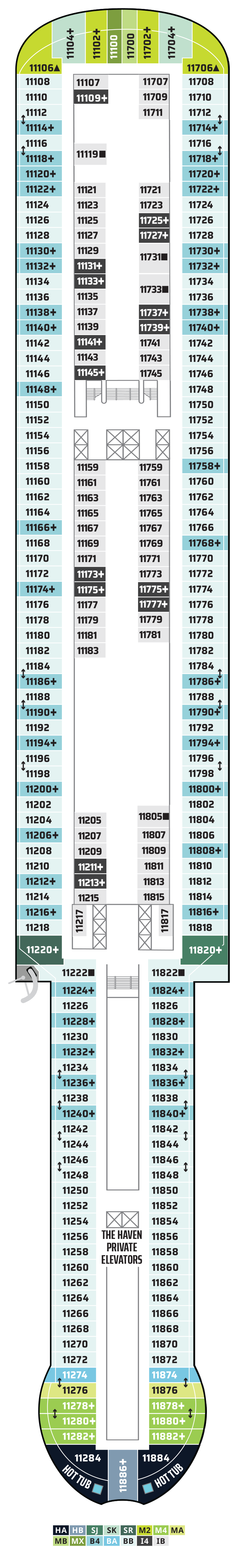 Deck 11 Deck Plan