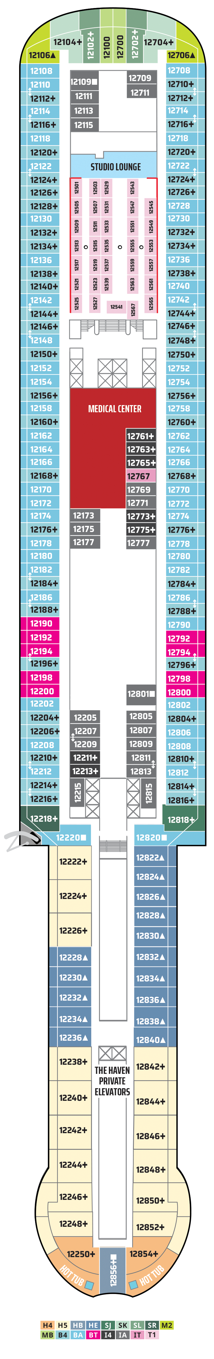 Deck 12 Deck Plan