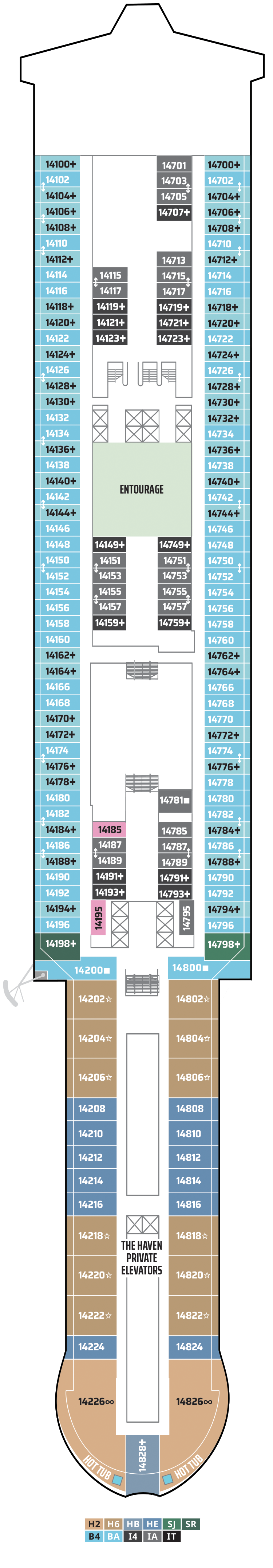 Deck 14 Deck Plan