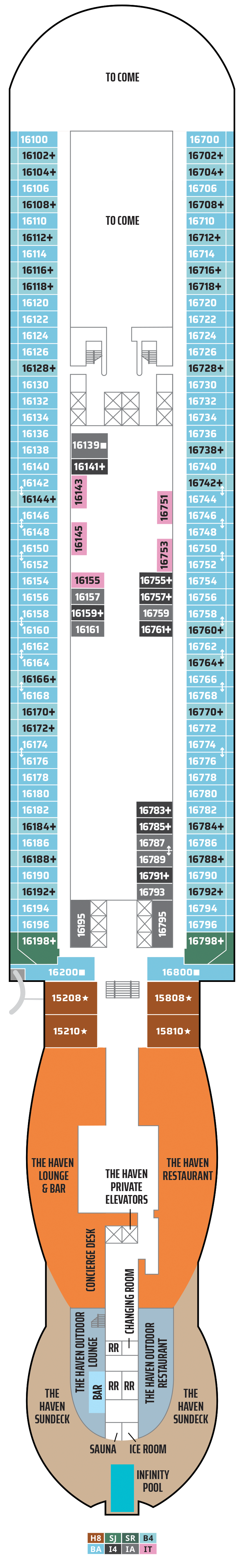 Deck 16 Deck Plan