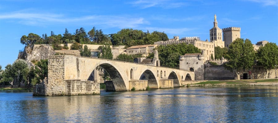 Avignon Bridge with Popes Palace