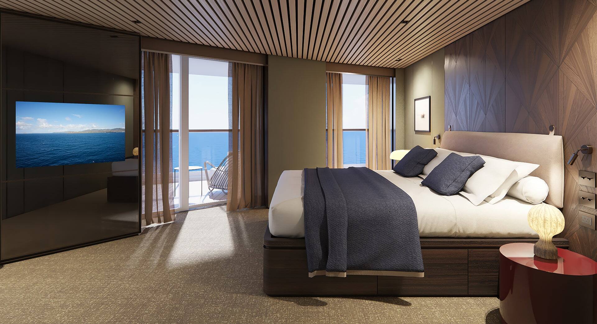 H4 - The Haven Aft-Facing Owner's Suite with Master Bedroom & Large Balcony