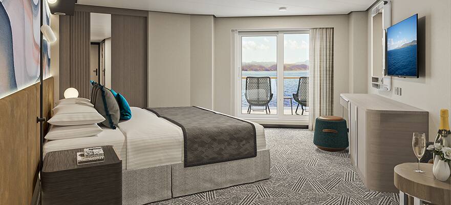 Aft-Facing Suite with Large Balcony floor plan