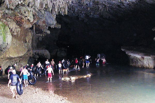 Cave tubing on a cruise to Belize