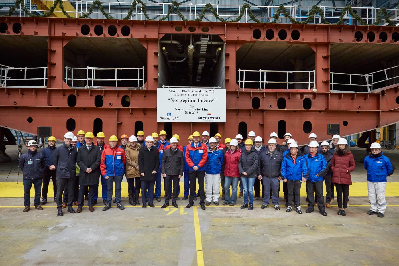 Norwegian Encore Keel Laying