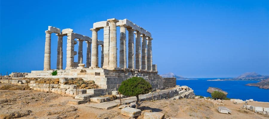 Cruise to Europe and visit Poseidon Temple at Cape Sounion