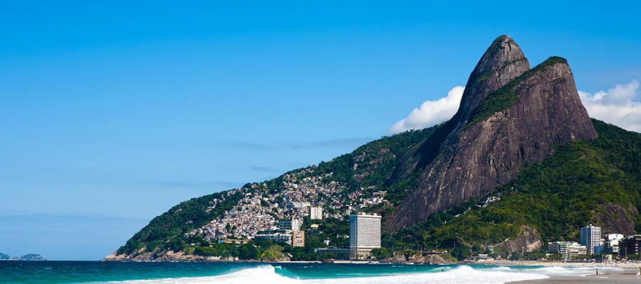 Leblon Beach on cruises to Rio de Janeiro