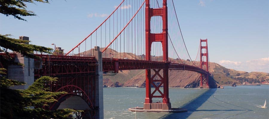 Make sure to see the Golden Gate Bridge in San Francisco