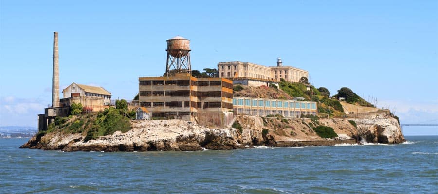 Famous Alcatraz prison on a San Francisco cruise