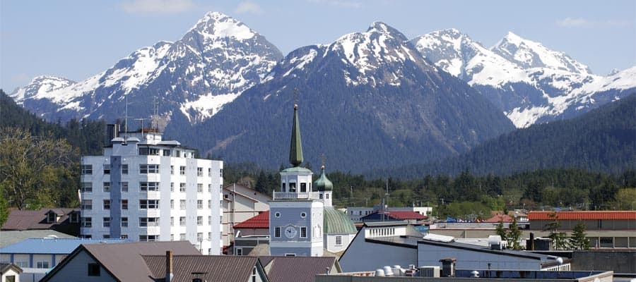 The view of Sitka downtown