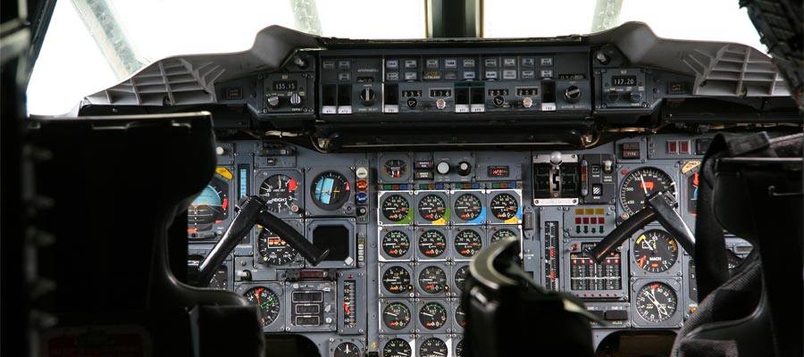 Cockpit of the now retired Concorde