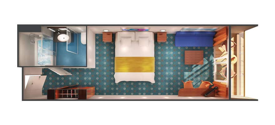Sail Away Club Balcony Suite floor plan